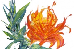 Big Red Flower - Calligraphie of Ecstasy- Rani B. Knobel